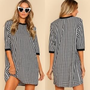 Gingham Shift Dress